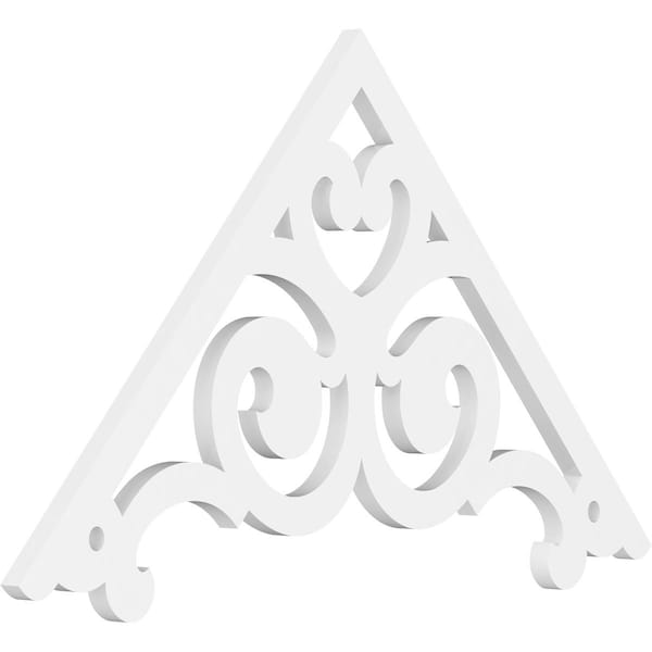 Ekena Millwork Pitch Hurley Architectural Grade PVC Gable Pediment, 36"W x 21"H x 1"P (14/12) GPP036X021X100HUR - main